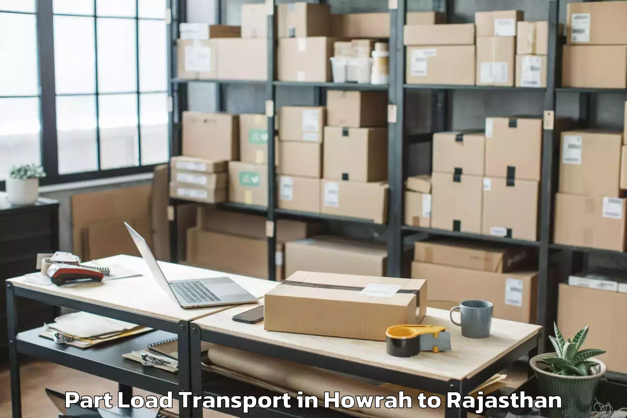 Affordable Howrah to Raisingh Nagar Part Load Transport